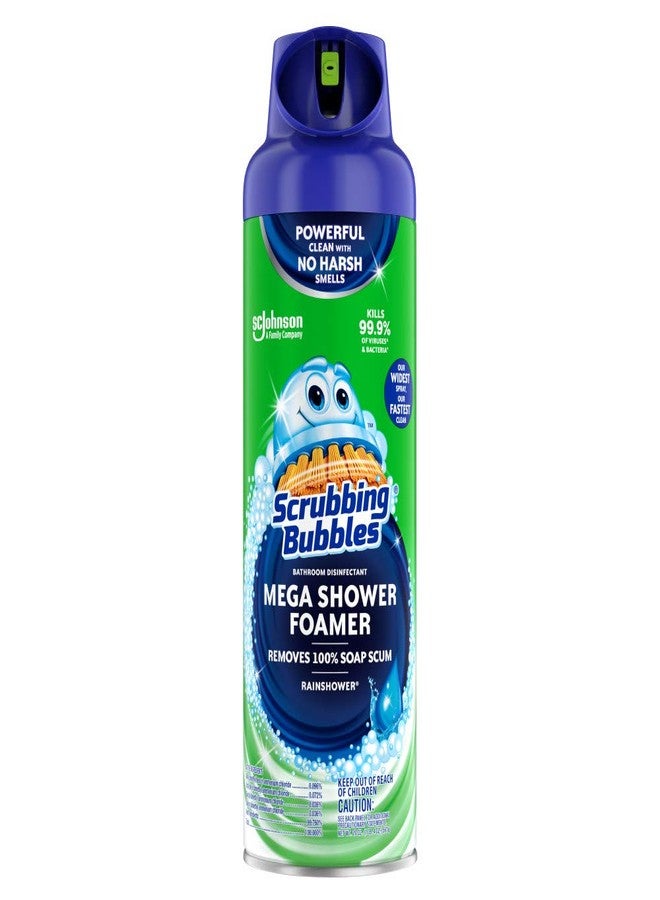 Scrubbing Bubbles Mega Shower Foamer Aerosol, Rainshower, 20 oz - Image 1